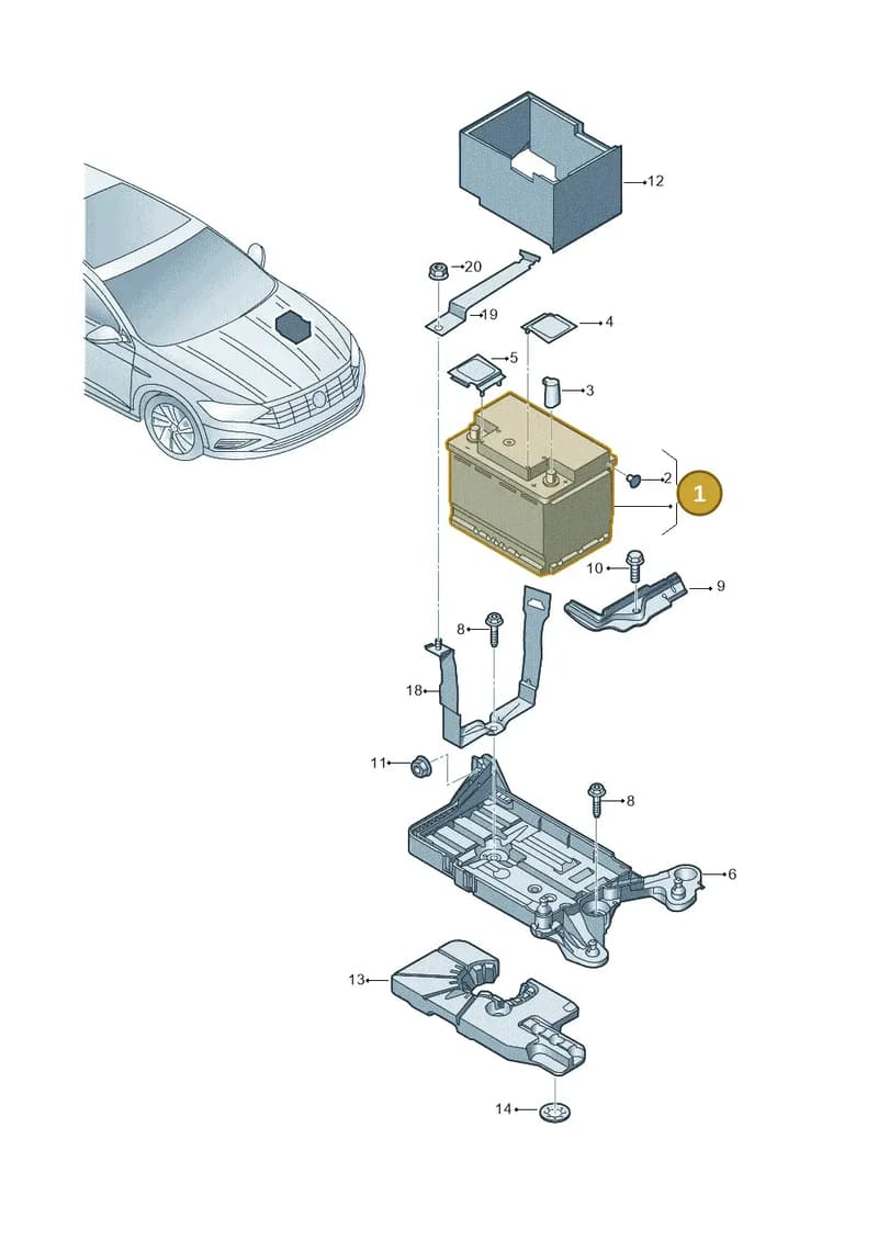 5GM915105AM — Volkswagen Jetta 1.4 (2017-2024) diagram 431915000, position 1