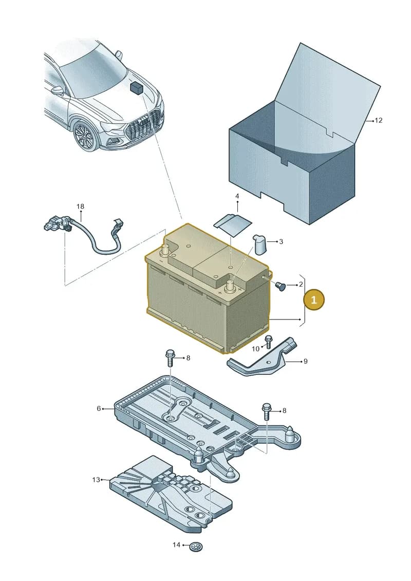 5GM915105AM — Audi Q3 (2018-2025) diagram 597915000, position 1