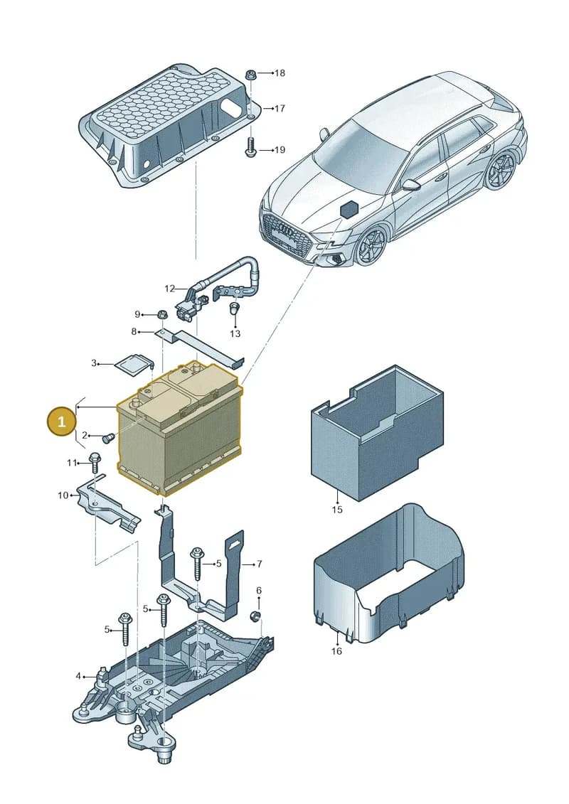 5GM915105AM — Audi A3 Sportback (2019-2025) diagram 596915000, position 1