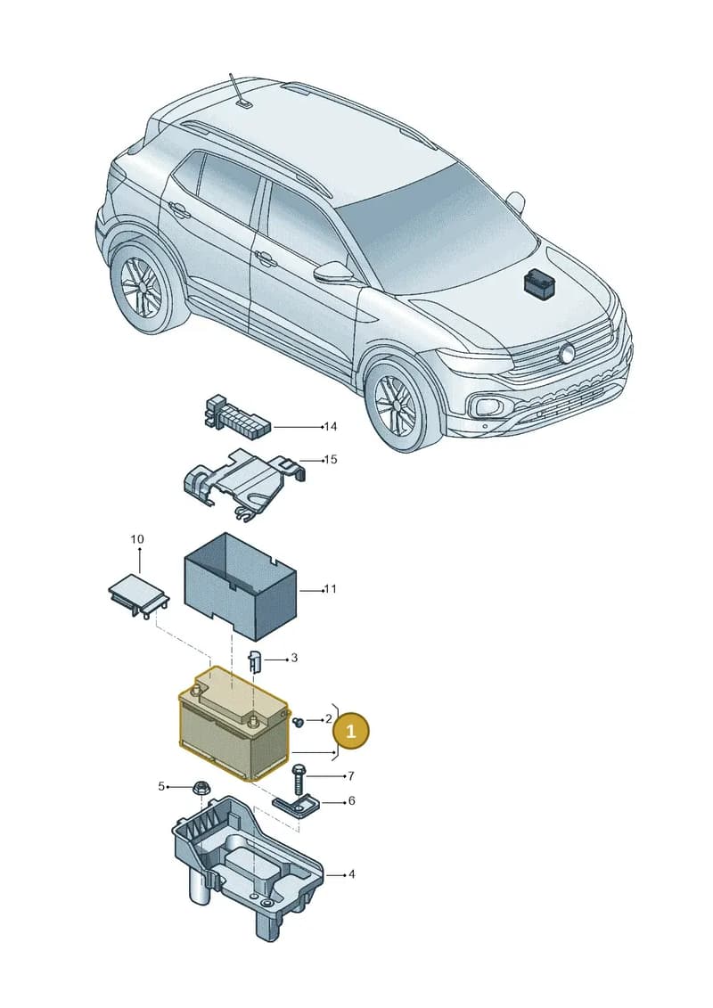 5GM915105N — Volkswagen T-Cross 1,0 (2019-) diagram 581915000, position 1