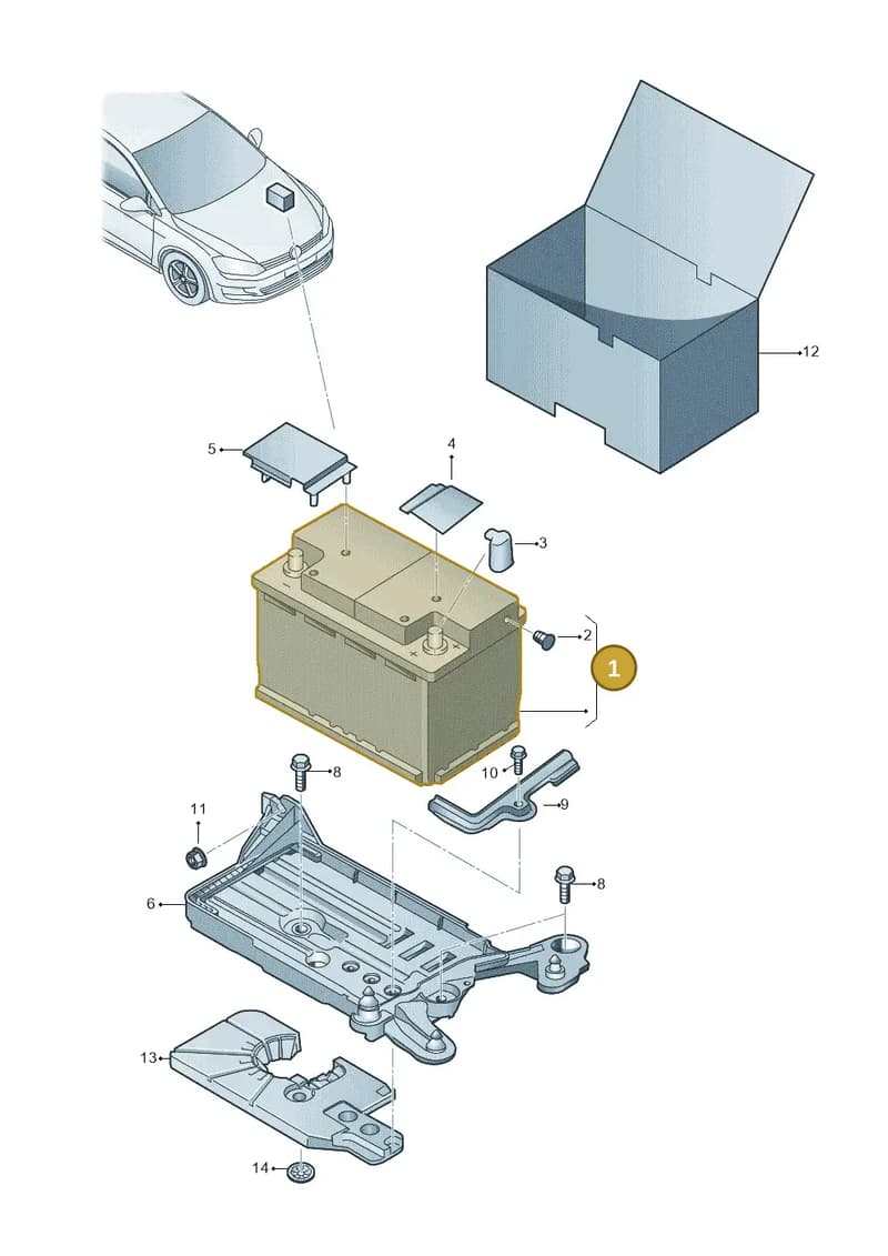 5GM915105N — Volkswagen Golf (2015-2019) diagram 746915000, position 1