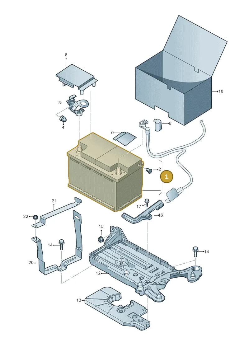 5GM915105N — Audi Q2 (2016-2025) diagram 803915000, position 1