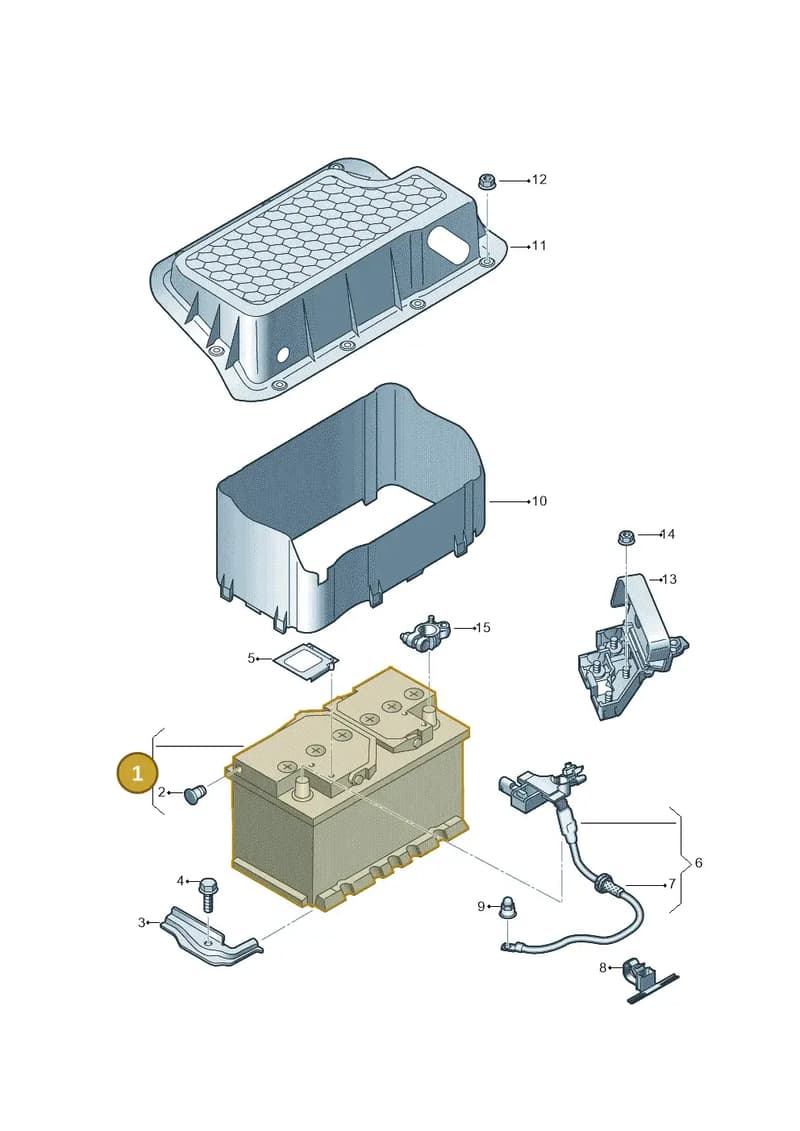 5GM915105N — Audi A3 Sportback (2016-2020) diagram 745915050, position 1