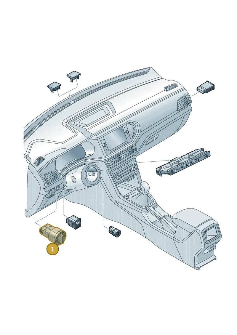 5GM941431CWZU — Volkswagen Taigun 1.0 (2021-) diagram 62i941050, position 1