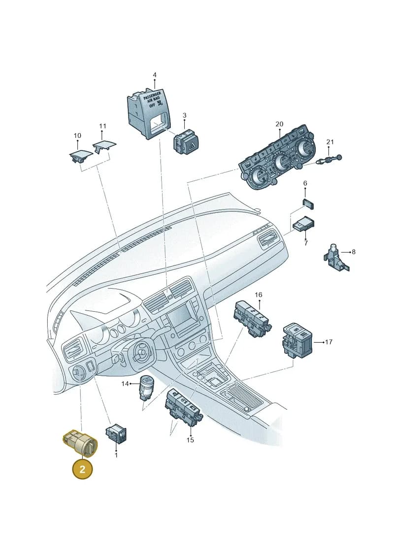 5GM941431CWZU — Volkswagen Golf (2016-2020) diagram 746941500, position 2