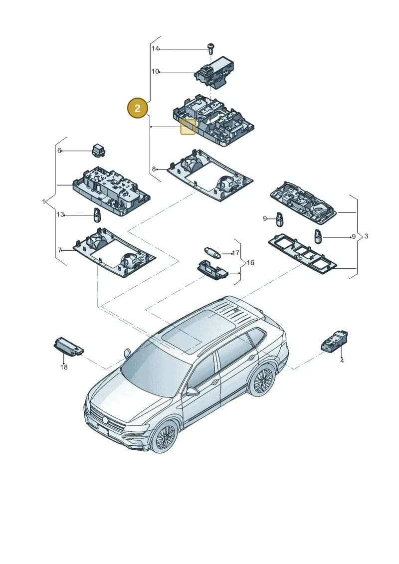 5GM947105AQAW — Volkswagen Tiguan (2017-) diagram 833947000, position 2