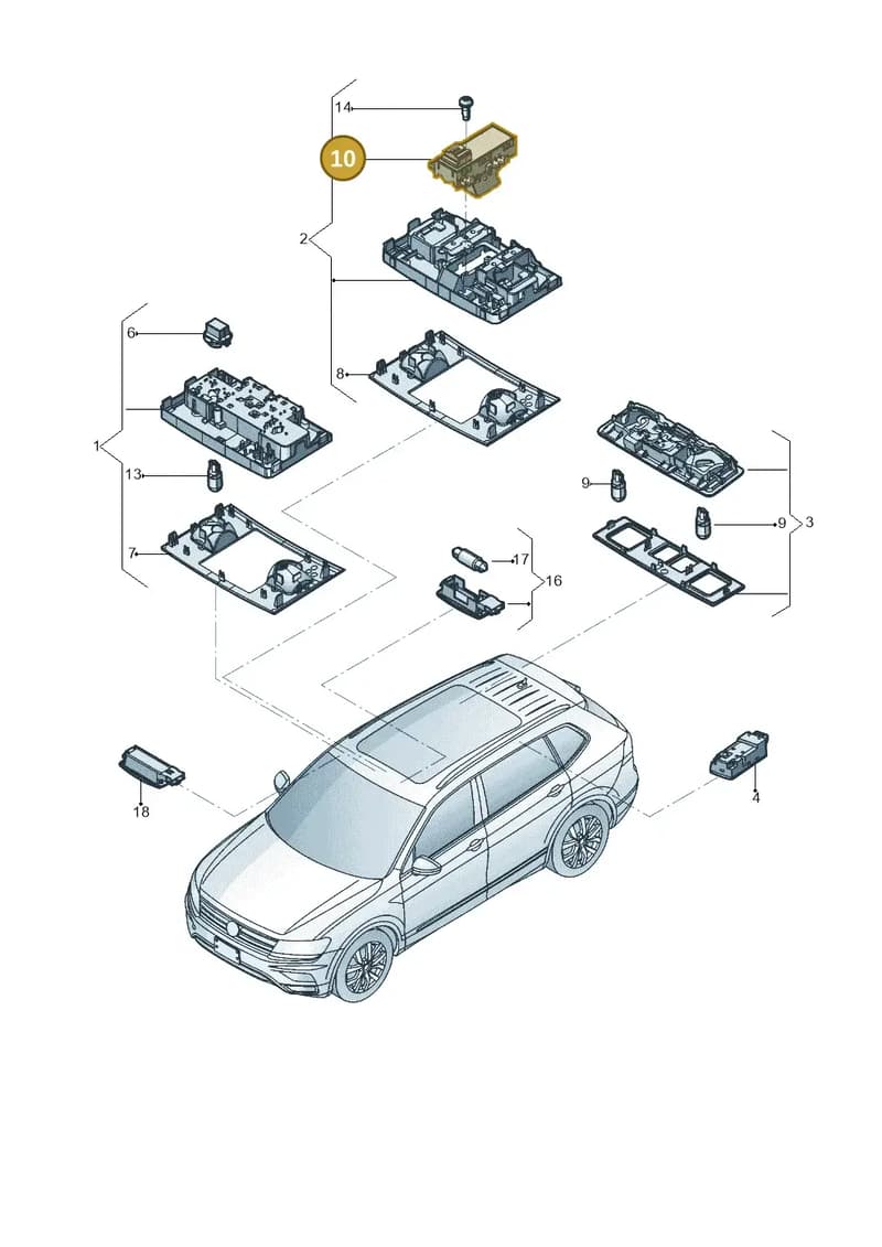 5GM959613HQM — Volkswagen Tiguan (2017-) diagram 833947000, position 10