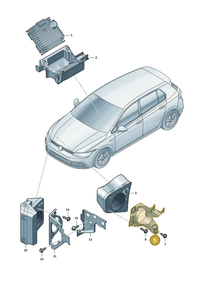 5H0035205A — Volkswagen Golf (2019-2025) diagram 5h0035080, position 5
