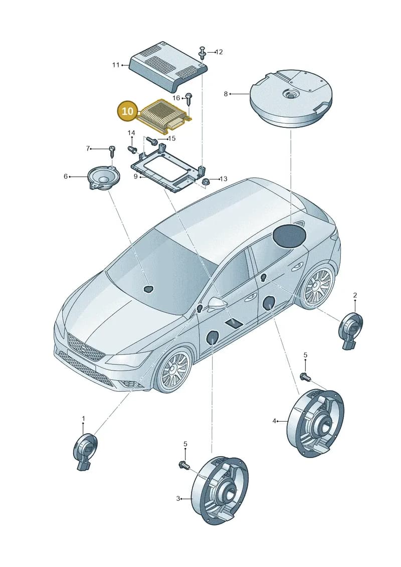5H0035456G — SEAT CUPRA Formentor (2020-) diagram 830035350, position 10