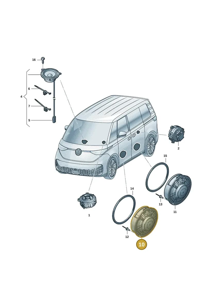 5H0035710 — Volkswagen ID. Buzz (2022-2025) diagram 15a035350, position 10