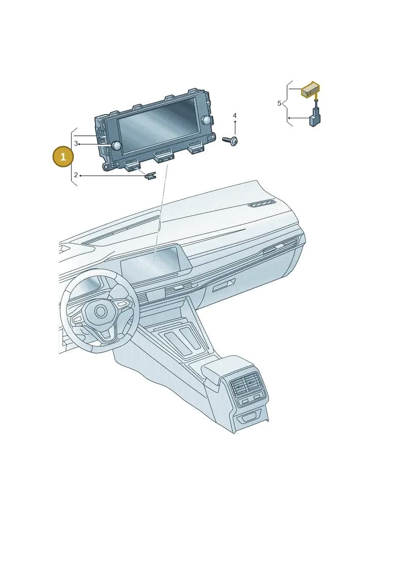 5H0035820P — Volkswagen Golf (2019-2025) diagram 5h0035000, position 1