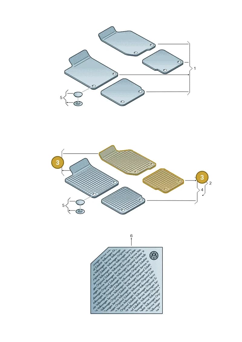 5H0061210A — Volkswagen Golf (2019-2025) diagram 827061010, position 3