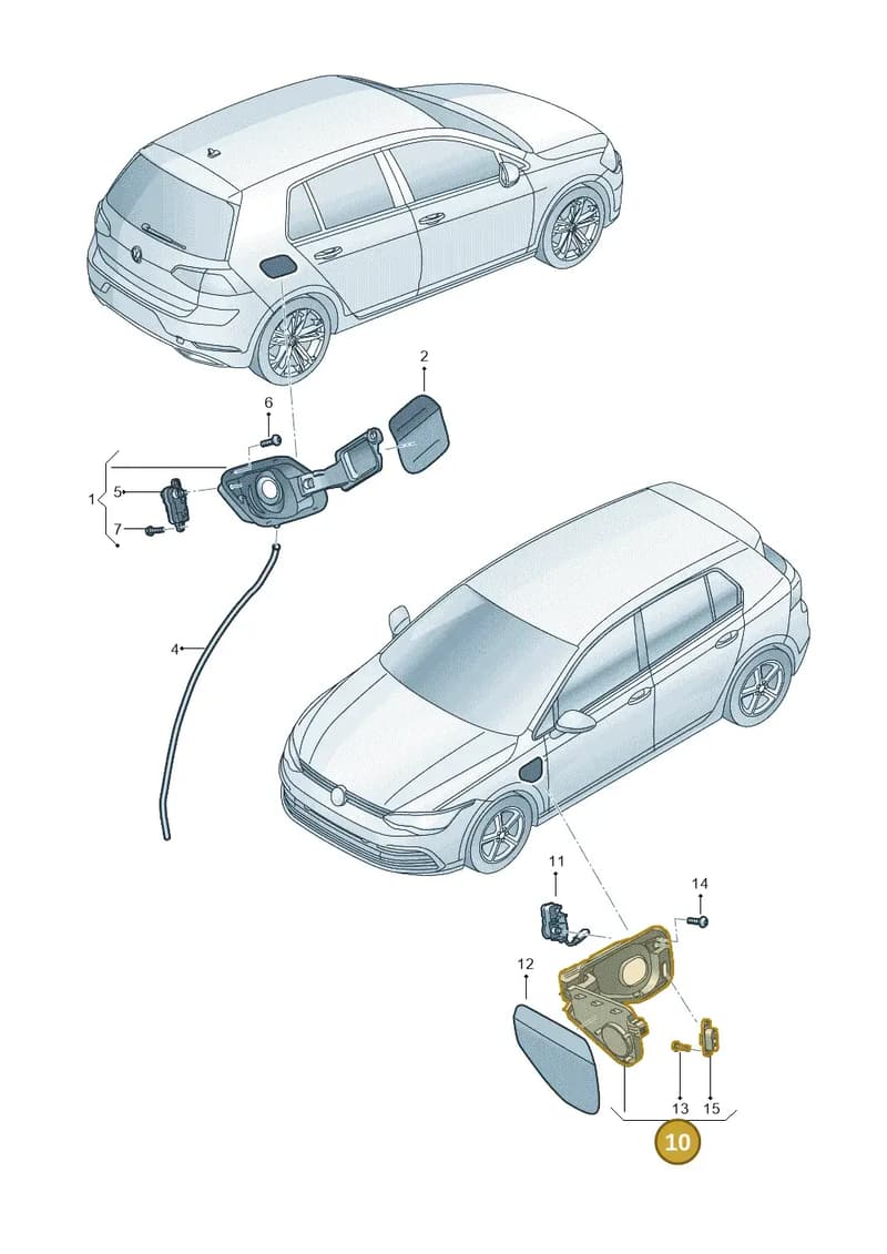 5H0809363B — Volkswagen Golf (2019-2025) diagram 5h0809010, position 10