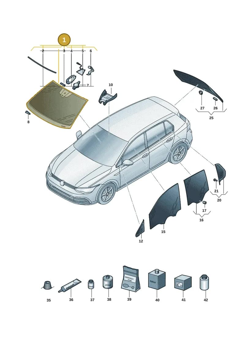 5H0845011ARNVB — Volkswagen Golf (2019-2025) diagram 5h0845000, position 1