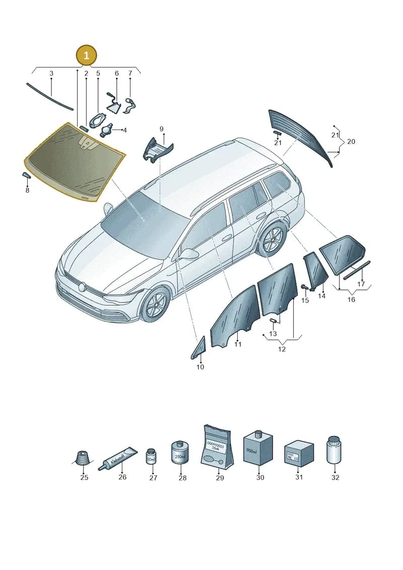 5H0845011BBNVB — Volkswagen Golf (2019-2025) diagram 5h0845020, position 1