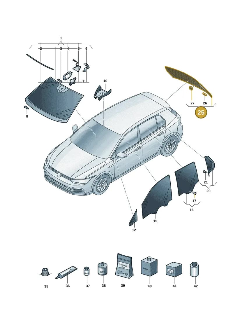 5H0845051NNVB — Volkswagen Golf (2019-2025) diagram 5h0845000, position 25