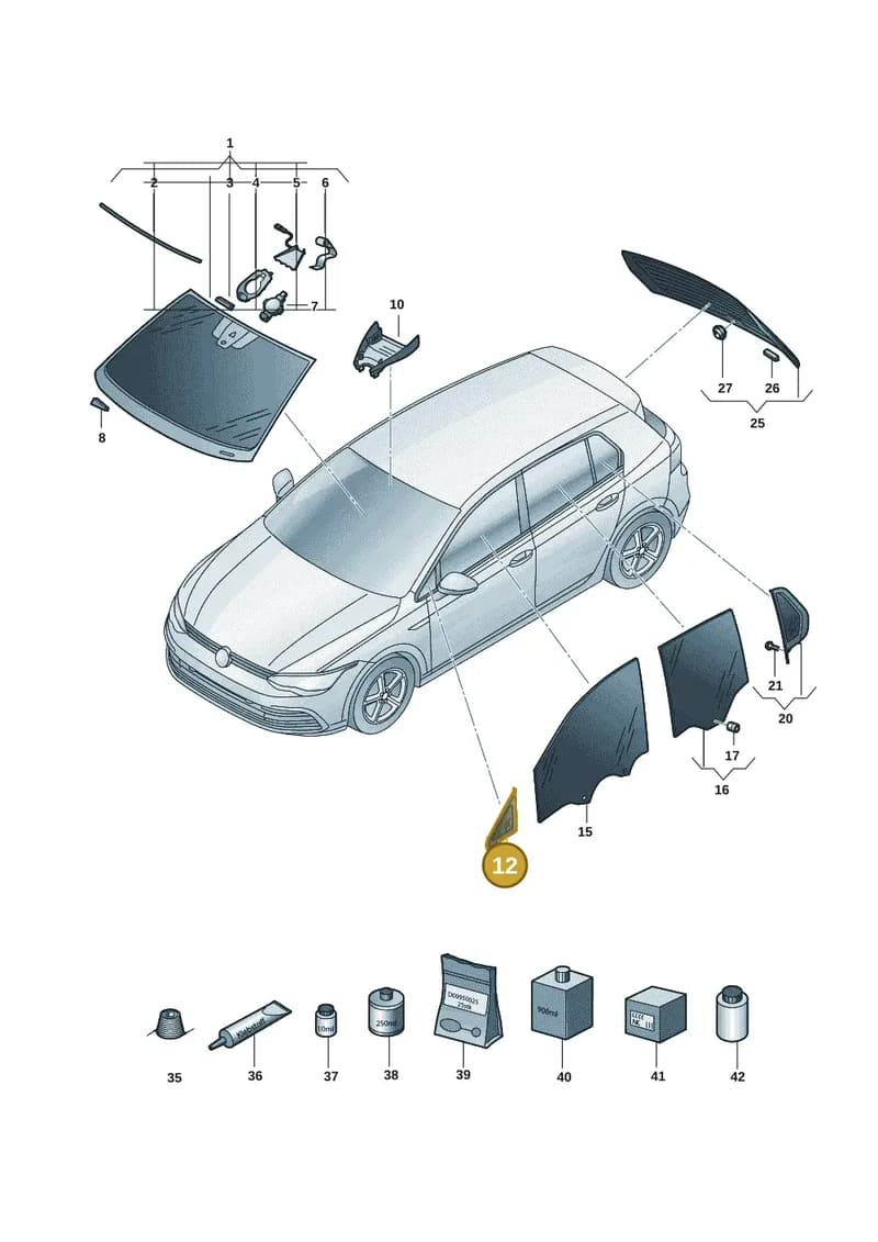 5H0845411LNVB — Volkswagen Golf (2019-2025) diagram 5h0845000, position 12