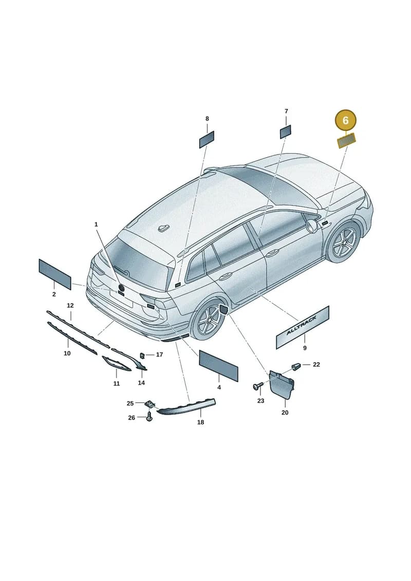5H0853688SUPJ — Volkswagen Golf (2019-2025) diagram 5h0853090, position 6