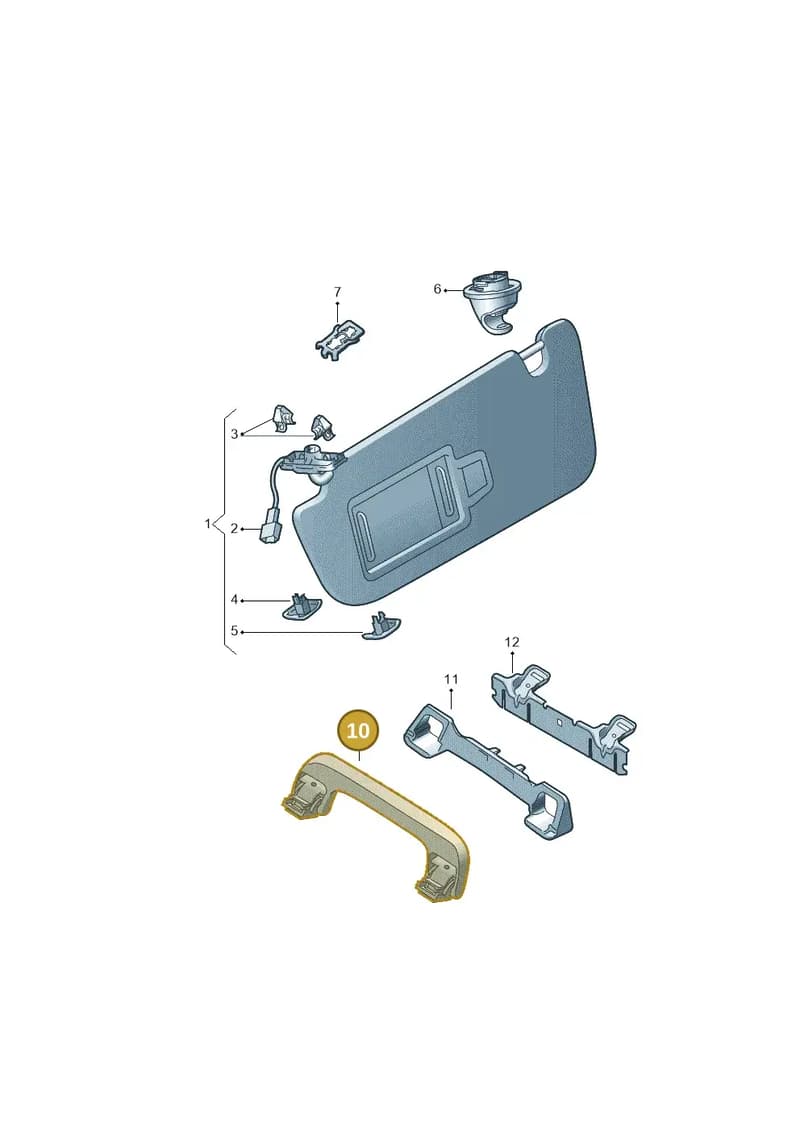 5H0857607BDK1 — Audi Q4 Sportback (2021-2025) diagram 89a857500, position 10