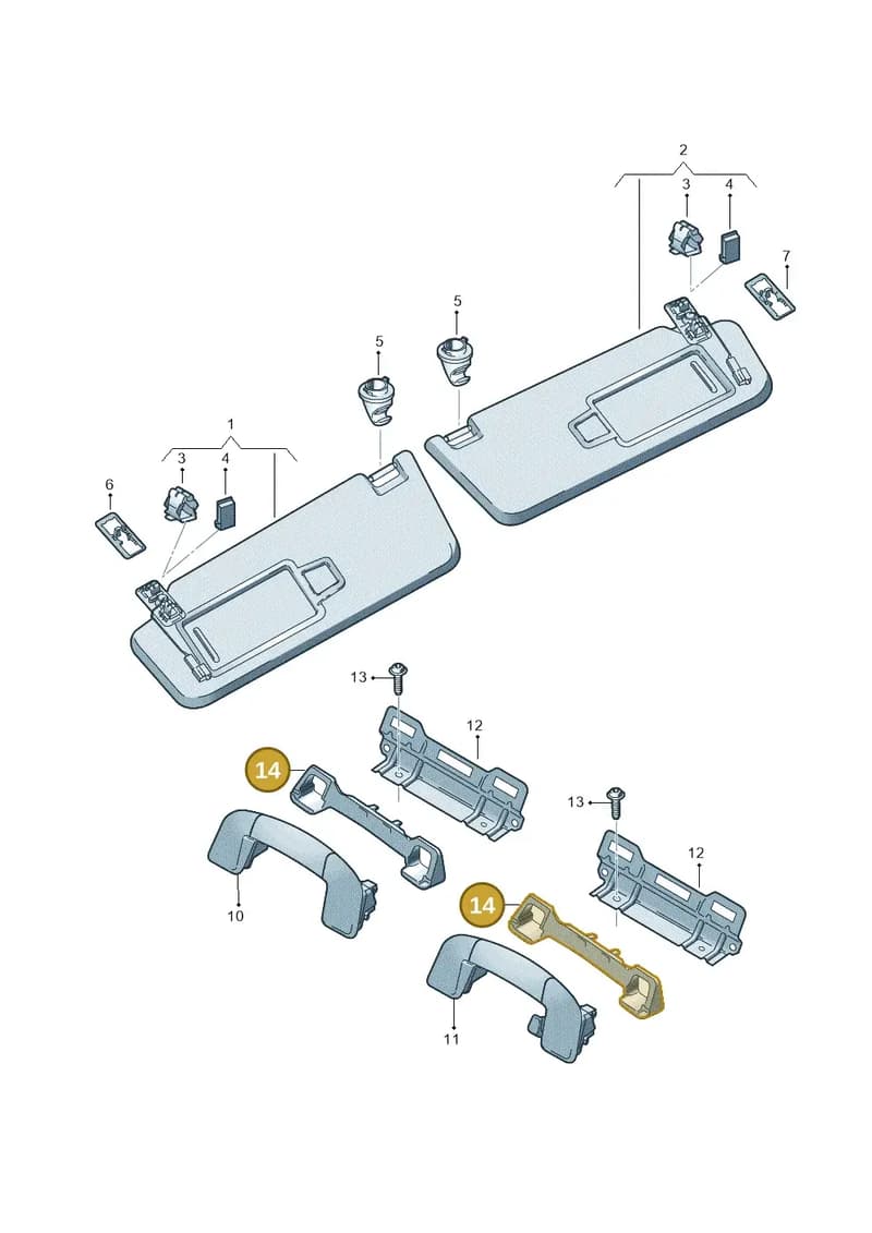 5H0867660C — Volkswagen Golf (2019-2025) diagram 746857500, position 14