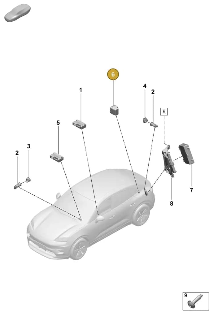 5H0919309J — Porsche Macan (2024-2024) diagram p61905700, position 6