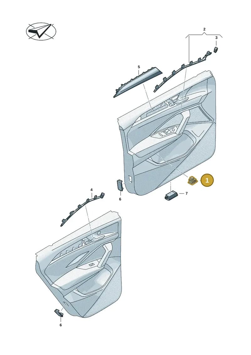 5H0919390G — Volkswagen Tiguan (2023-2025) diagram 57x947010, position 1