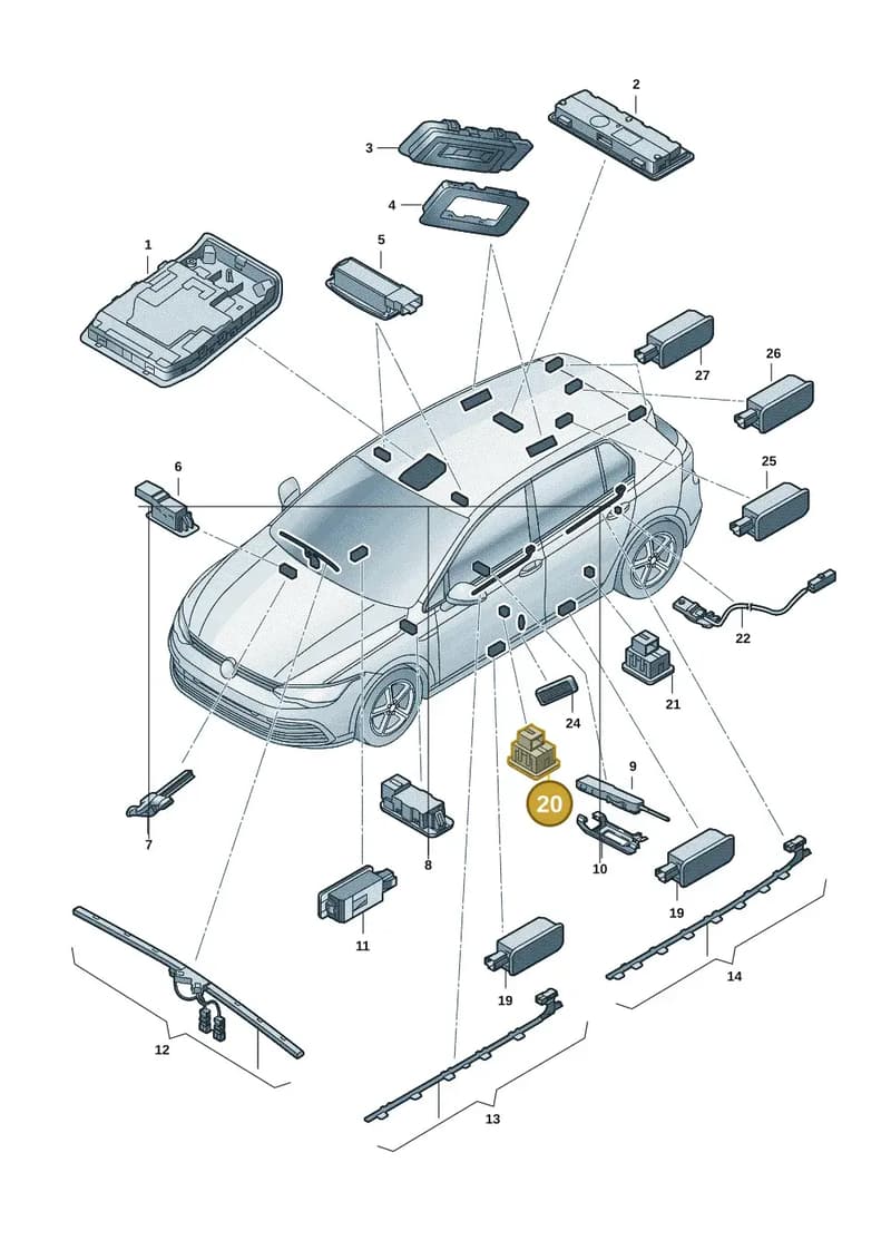 5H0919390G — Skoda Kodiaq (2024-2024) diagram 3p0947000, position 20