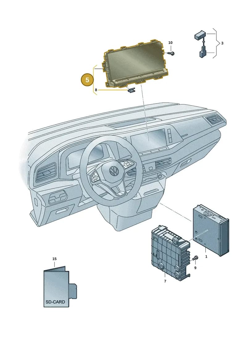 5H0919605A — Volkswagen Multivan (2021-2025) diagram 7t0035100, position 5