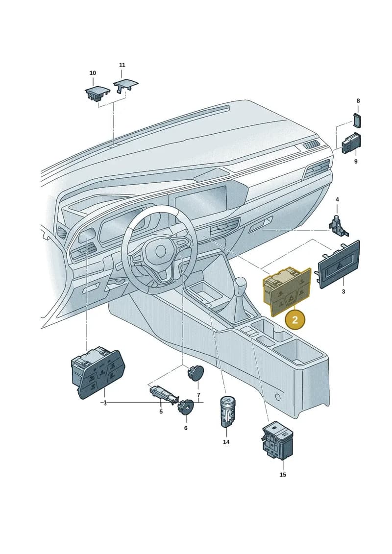 5H0925200RVKE — Volkswagen Caddy Maxi (2020-2025) diagram 2ka941050, position 2