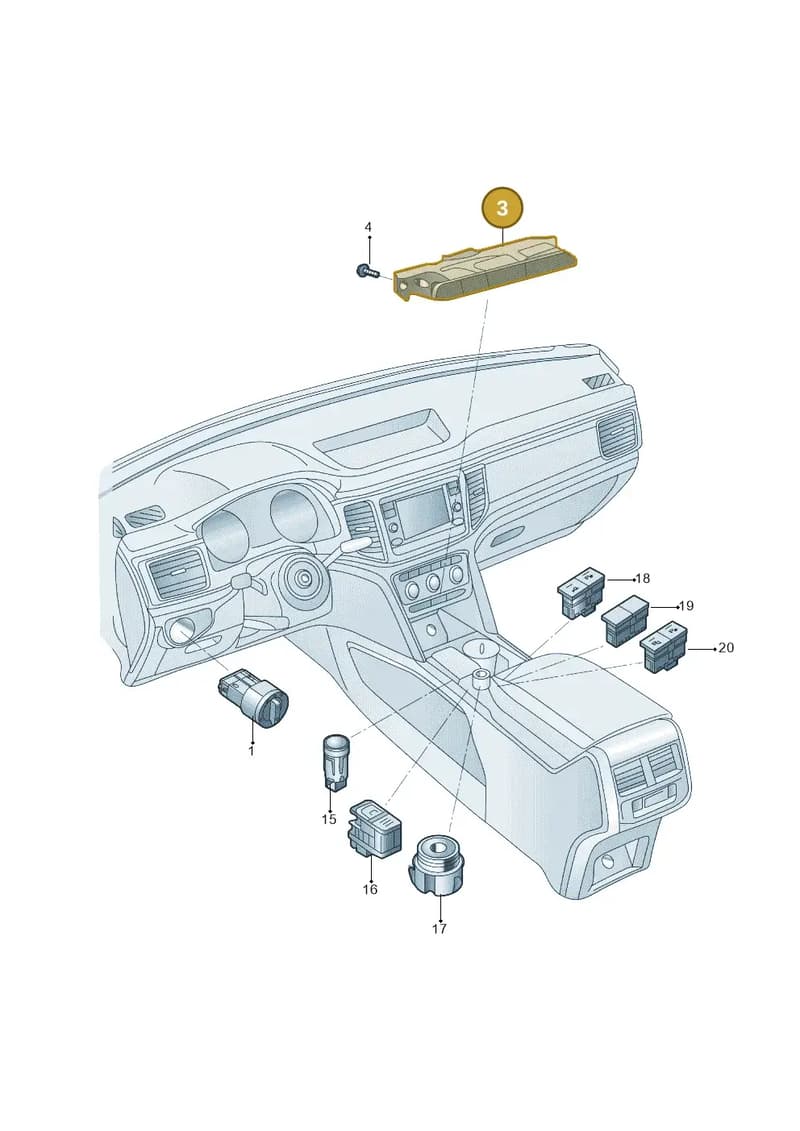 5H0925200RVKE — Volkswagen Atlas (2023-2024) diagram 809941500, position 3