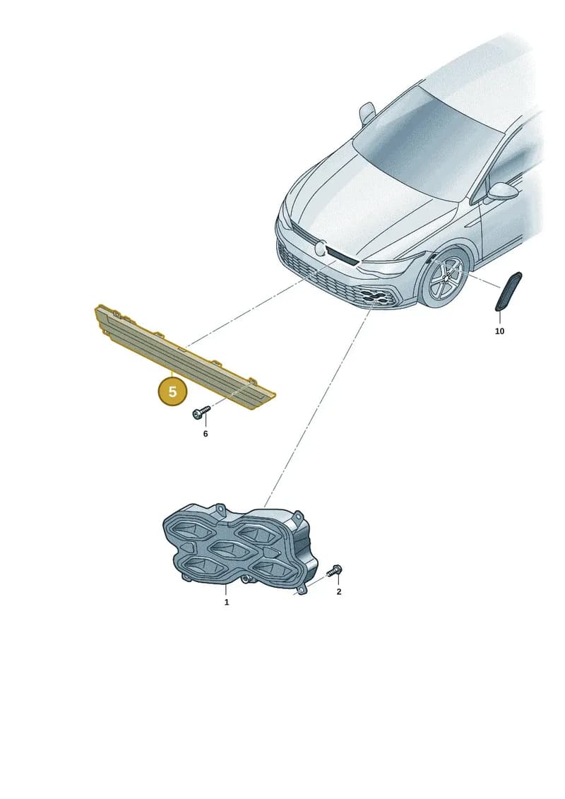 5H0941653B — Volkswagen Golf (2019-2025) diagram 5h0941040, position 5