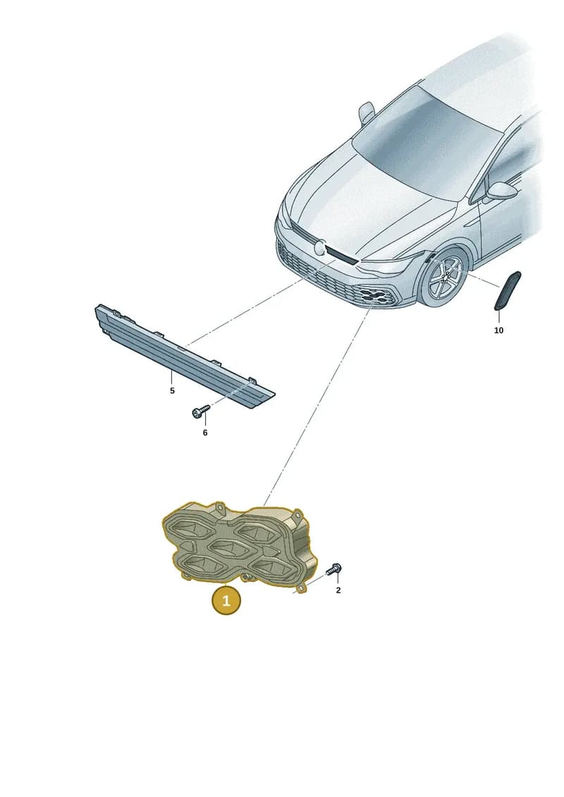 5H0941699D — Volkswagen Golf (2019-2025) diagram 5h0941040, position 1