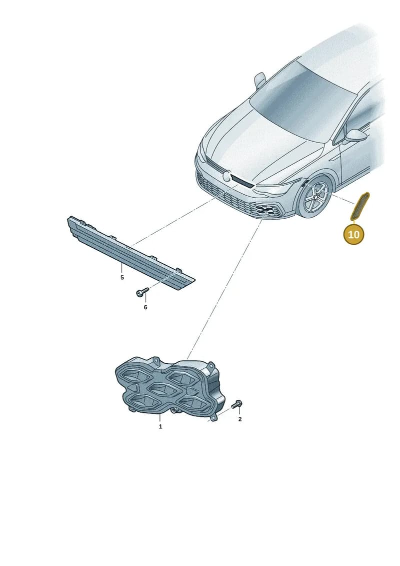5H0945071B — Volkswagen Golf (2019-2025) diagram 5h0941040, position 10