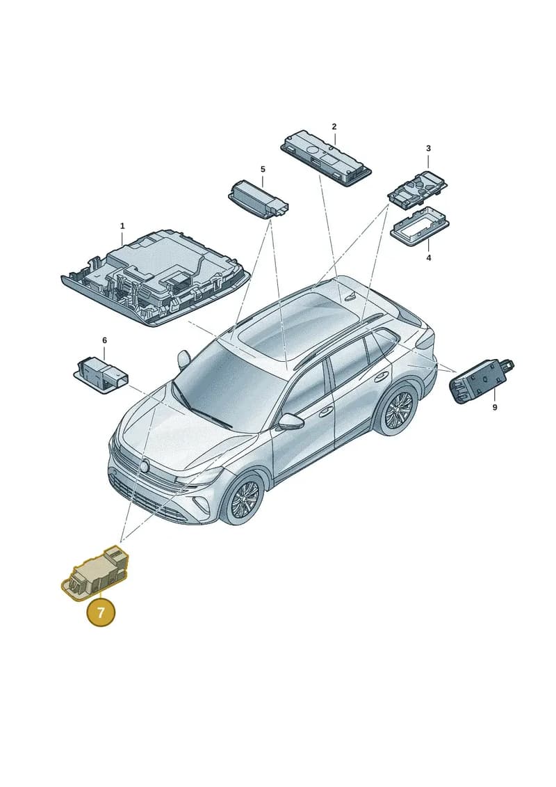 5H0947415G — Volkswagen Tiguan (2023-2025) diagram 57x947000, position 7