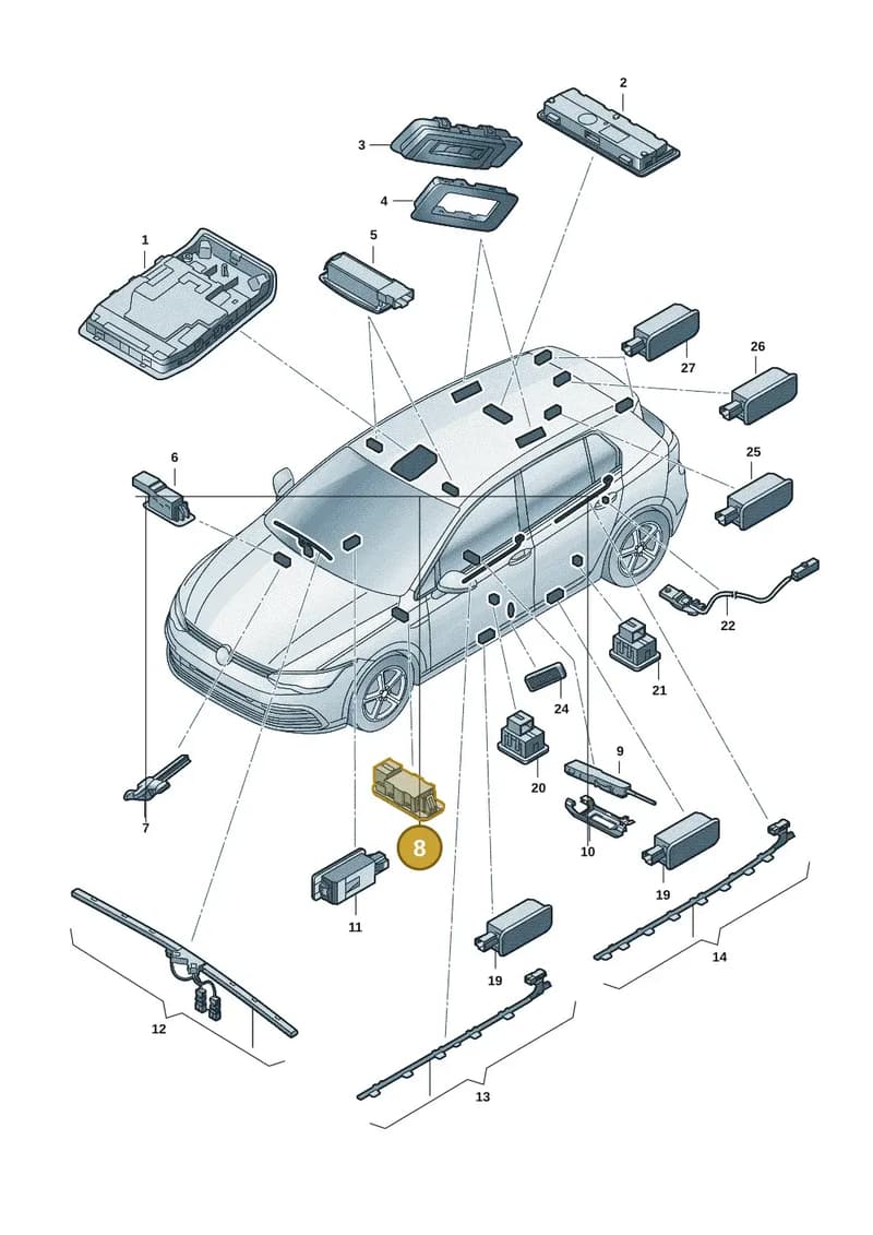 5H0947415G — Skoda Kodiaq (2024-2024) diagram 3p0947000, position 8