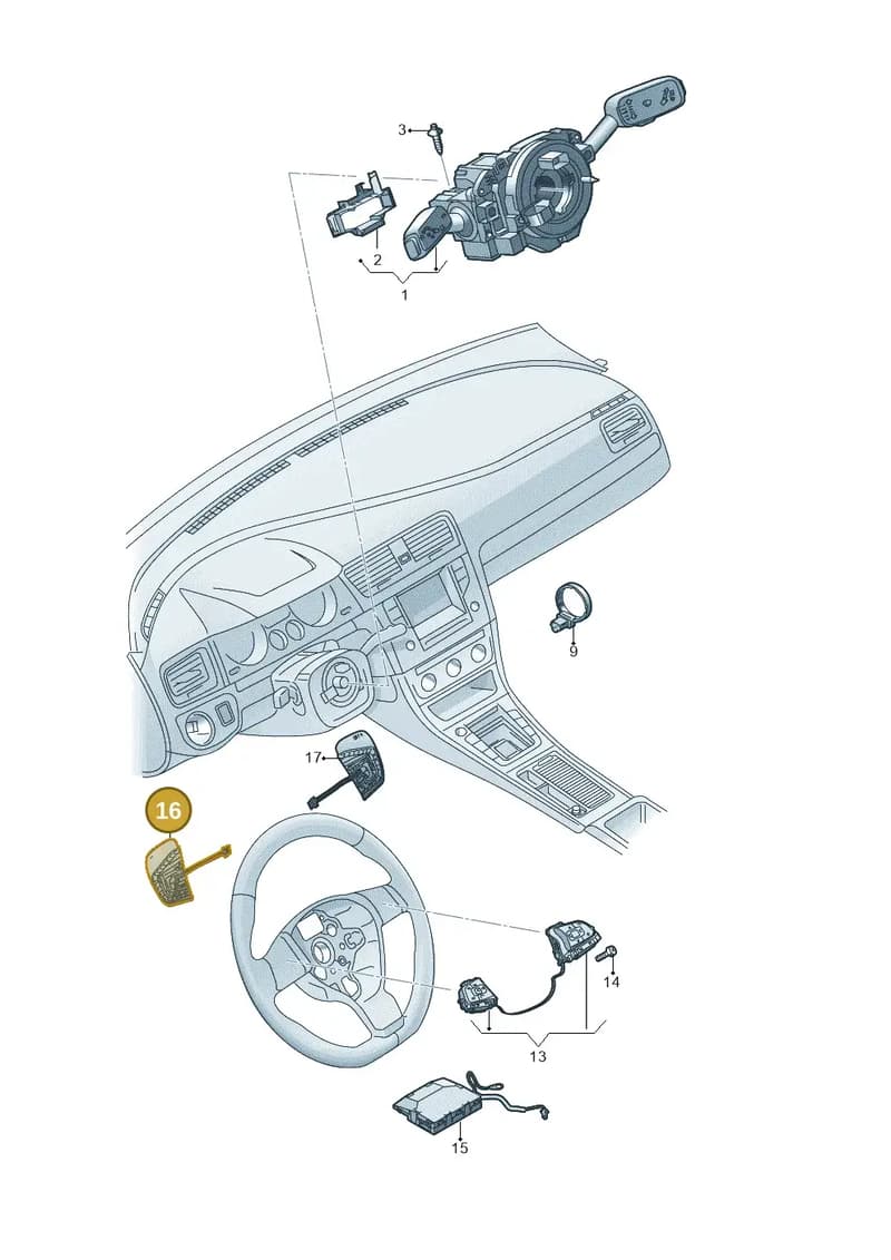 5H09515277T9 — Volkswagen Arteon (2017-2025) diagram 793953510, position 16