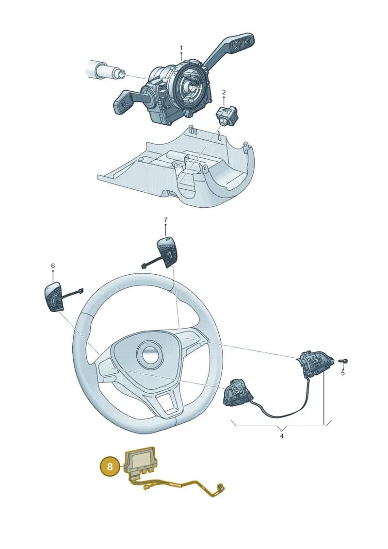 5H0959542AD — Volkswagen Touareg (2017-2025) diagram 439953050, position 8