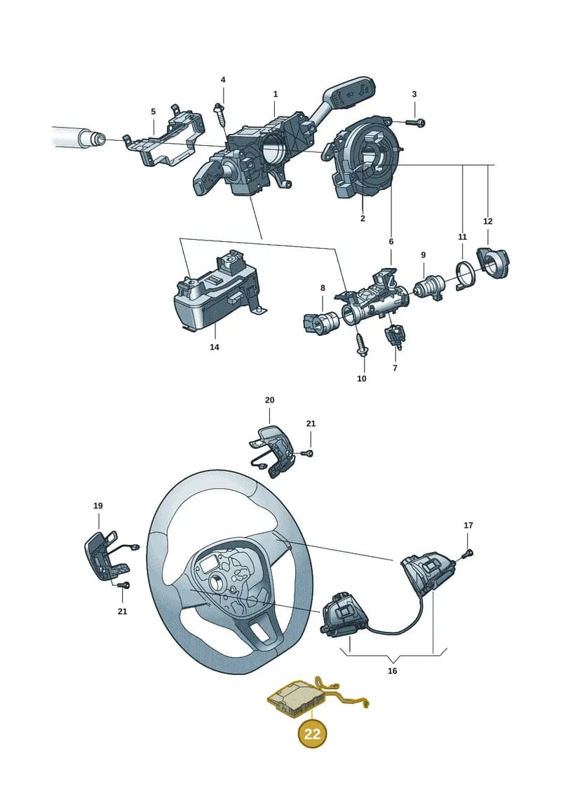 5H0959542K — Volkswagen Nivus (2020-) diagram 67b953050, position 22