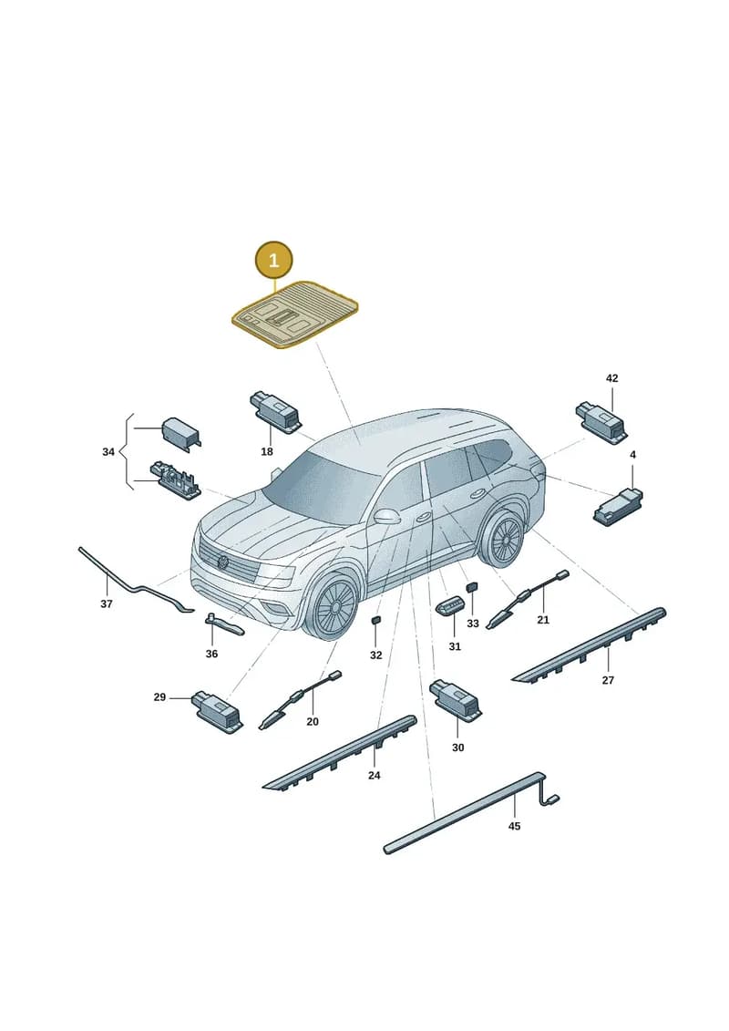 5H0959561BMNSS — Volkswagen Atlas Cross Sport (2023-) diagram 3cf947000, position 1