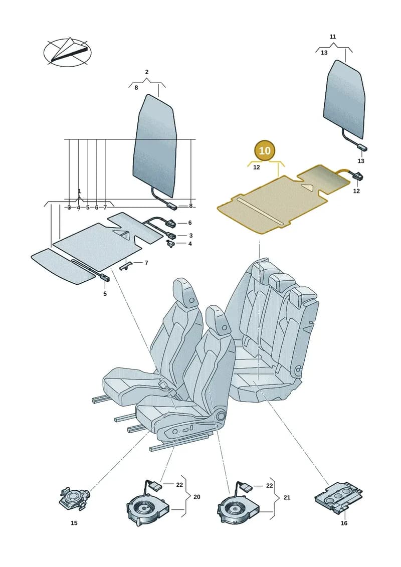 5H0963561C — Volkswagen Golf (2019-2025) diagram 5h0963000, position 10