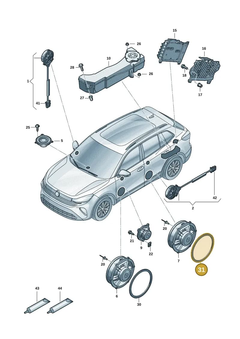 5H0971798 — Volkswagen Tiguan (2023-2025) diagram 57x035350, position 31