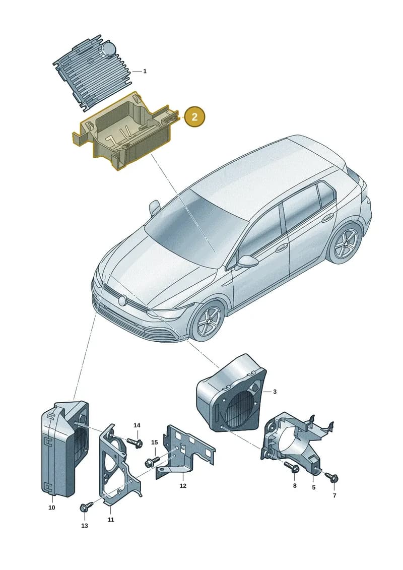 5H0972598A — Volkswagen Golf (2019-2025) diagram 5h0035080, position 2