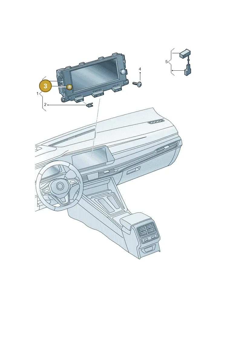 5H0998922 — Volkswagen Golf (2019-2025) diagram 5h0035000, position 3