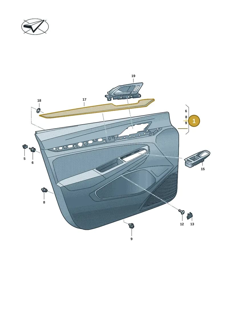 5H1867009ARFOM — Volkswagen Golf (2019-2025) diagram 5h0867000, position 1