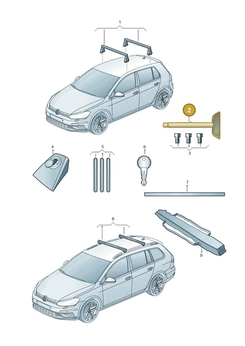 5H4071712 — Volkswagen Golf (2019-2025) diagram 827071300, position 2