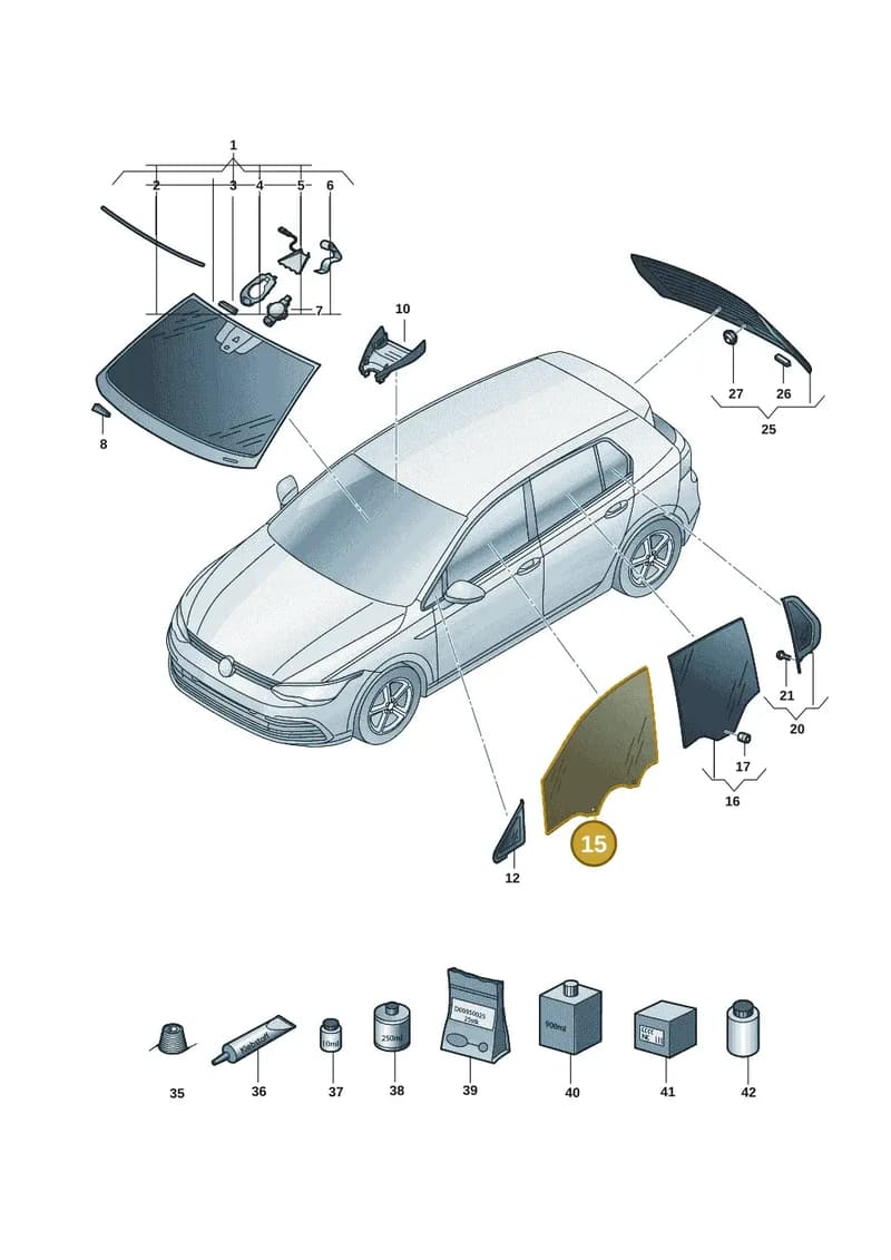 5H4845202A — Volkswagen Golf (2019-2025) diagram 5h0845000, position 15