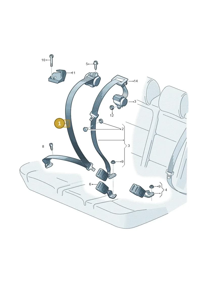 5H6857805LRAA — Volkswagen Golf (2019-2025) diagram 746857700, position 1