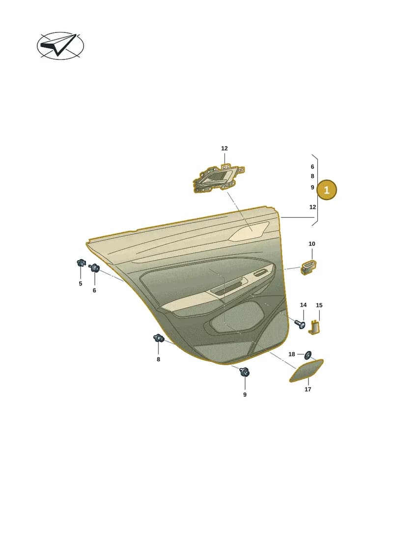 5H6867210APZFY — Volkswagen Golf (2019-2025) diagram 5h0867020, position 1