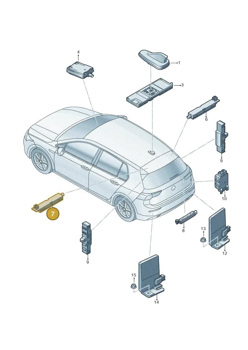 5H9035577P — Volkswagen Golf (2019-2025) diagram 5h0035020, position 7