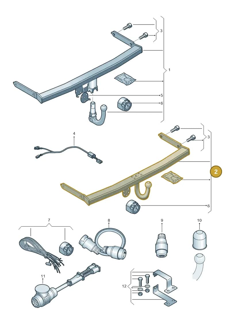 5H9092136A — Volkswagen Golf (2019-2025) diagram 827071010, position 2